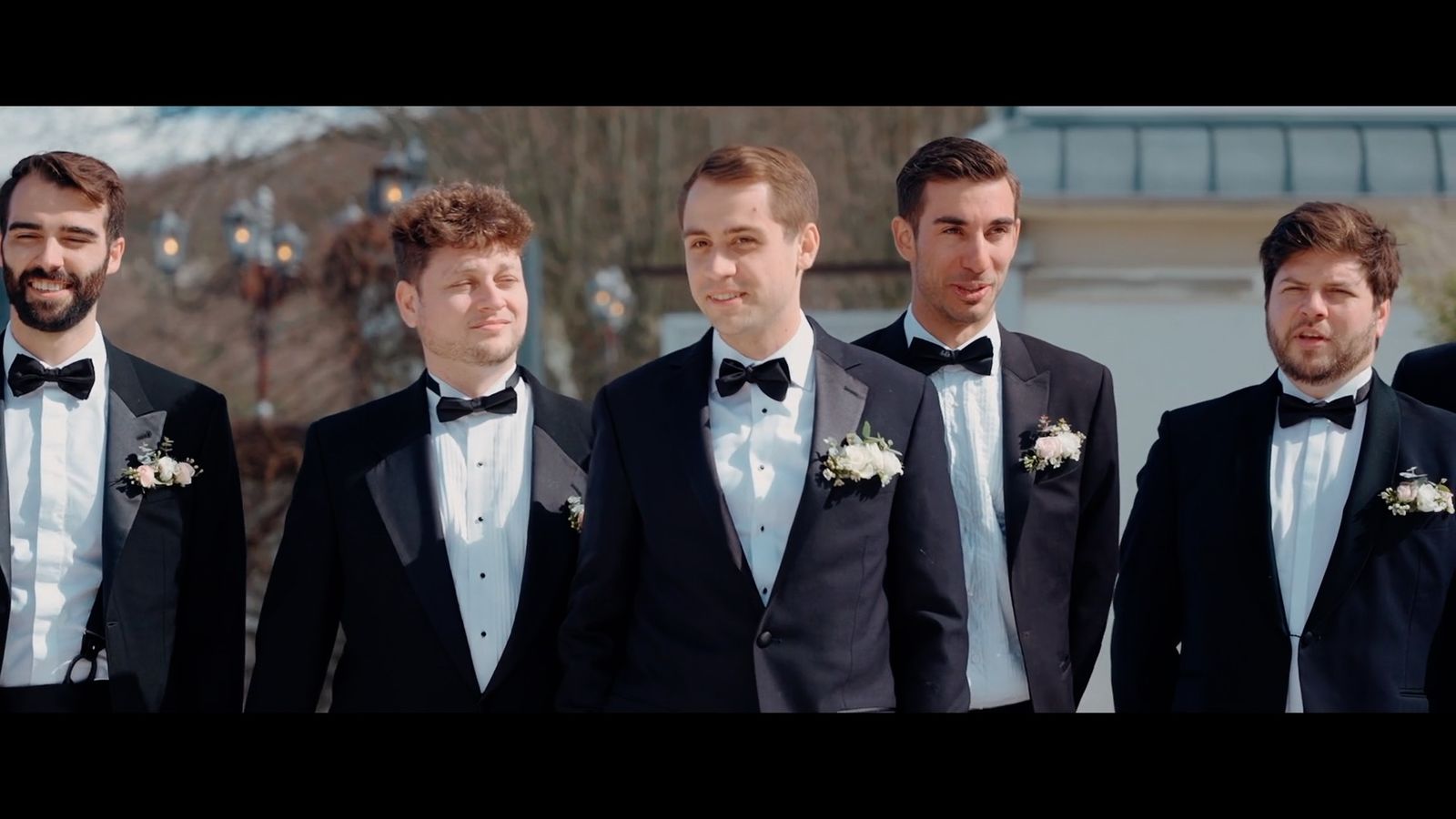 Garçons d'honneur en groupe — extrait de film Story Film